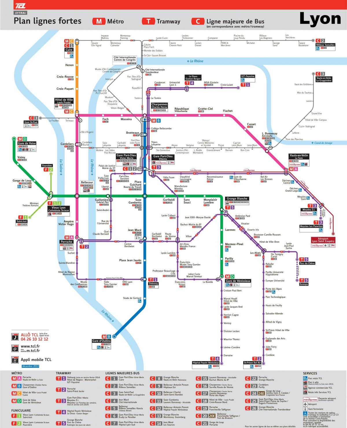 Lyon tranzit mapu