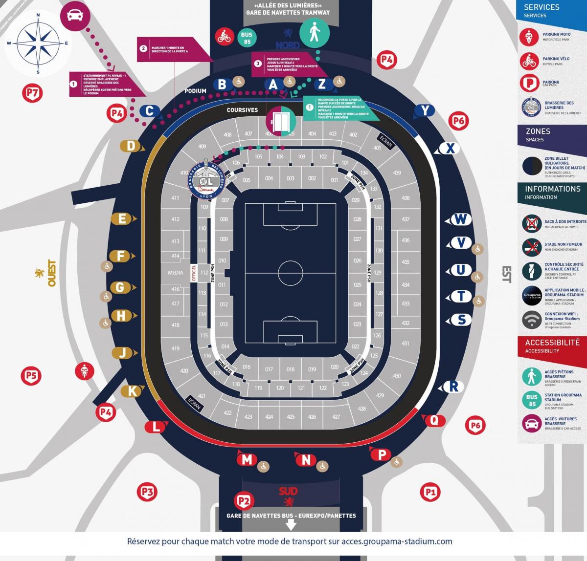 mapu Lyon štadión