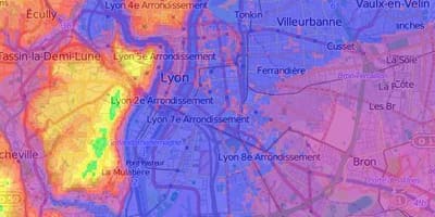 Mapy topografické Lyon